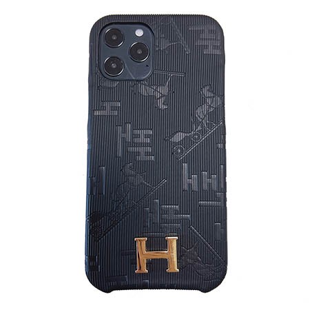 hermes iphonex/xs 金属ロゴ付き 携帯ケース