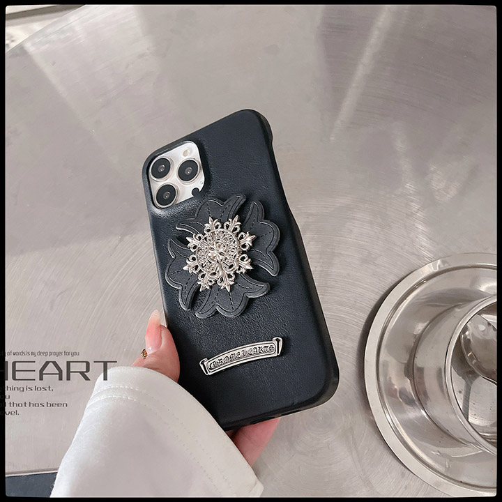 ハイブランド chrome hearts風 アイフォーン 14プロ max 携帯ケース 